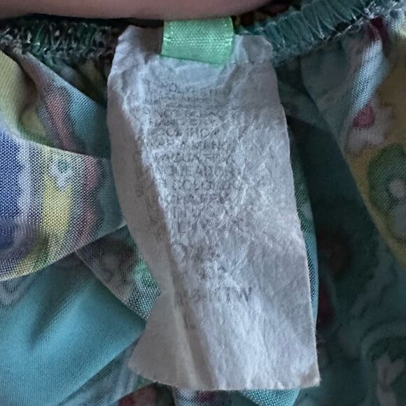 Moa USA Turquoise Paisley Bell Sleeve Boho Dress Women’s XL - Picture 4 of 8